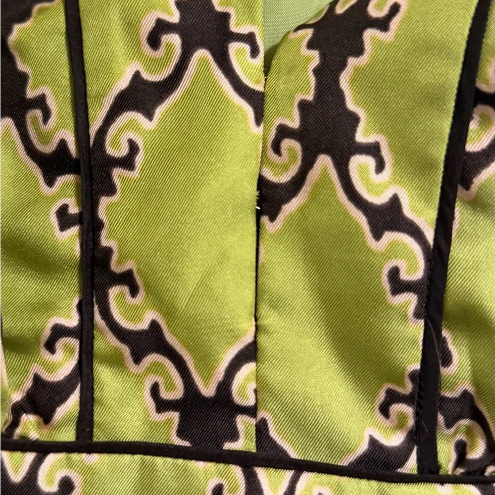Kate Spade Chartreuse Vine Patterned Dress